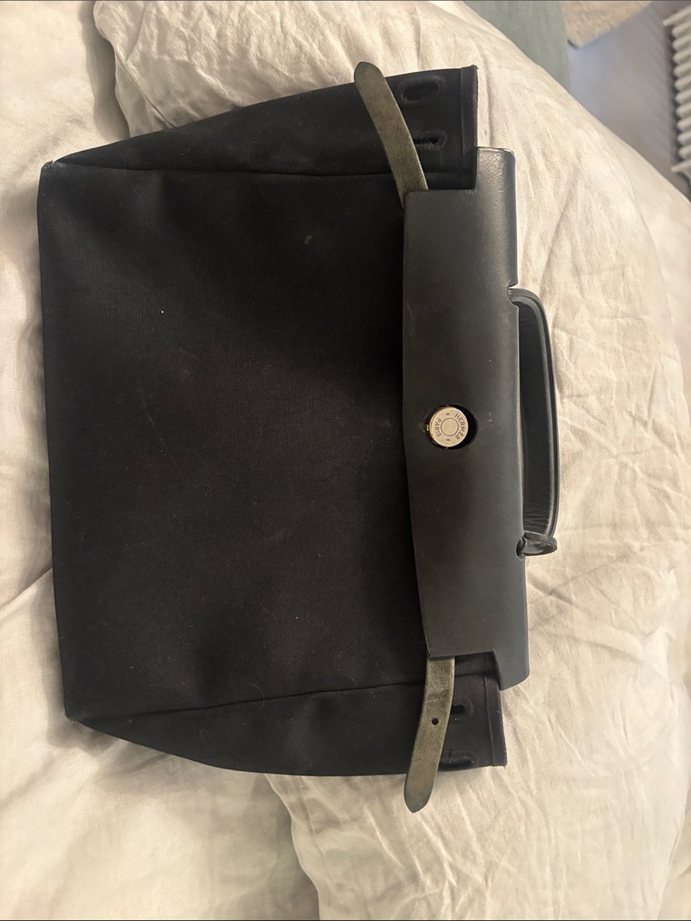 Hermes Herbag canvas with Leather Accents